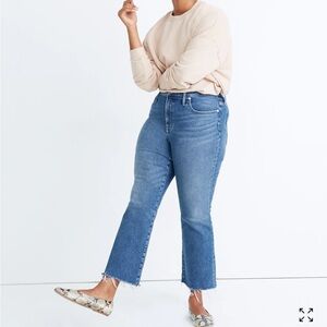Madewell Cali Demi Boot Cut Jeans Distressed Hem Size 33